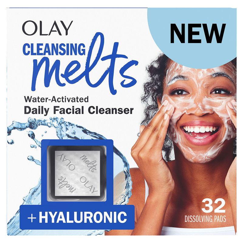 Olay Cleansing Melts Water-Activated Daily Facial Cleanser, 32 count
