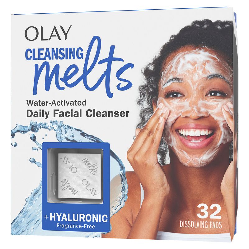 Olay Cleansing Melts Water-Activated Daily Facial Cleanser, 32 count
