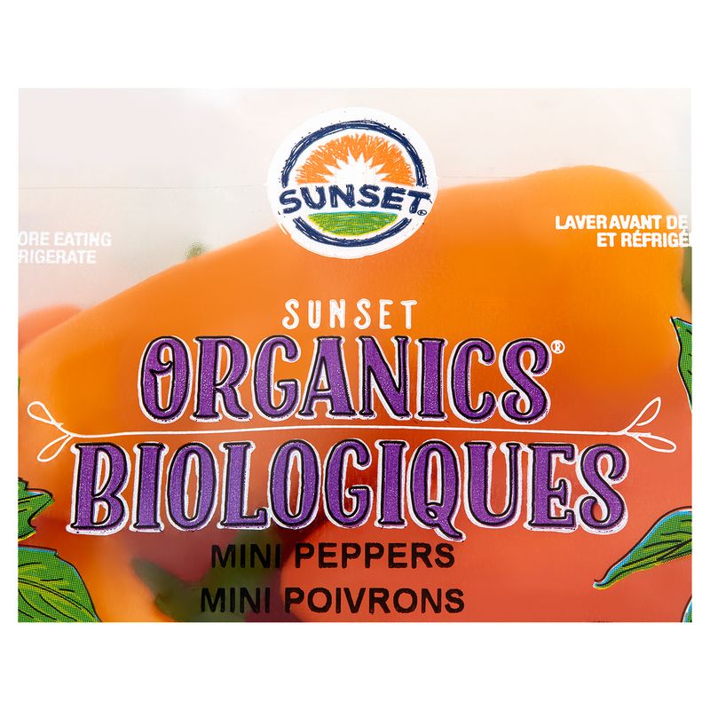 Sunset® Organic Mixed Mini Peppers, 8 oz bag