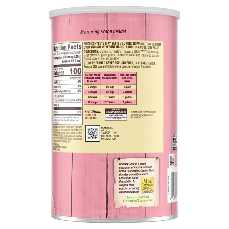 Country Time Pink Lemonade Flavored Drink Mix, 63 oz