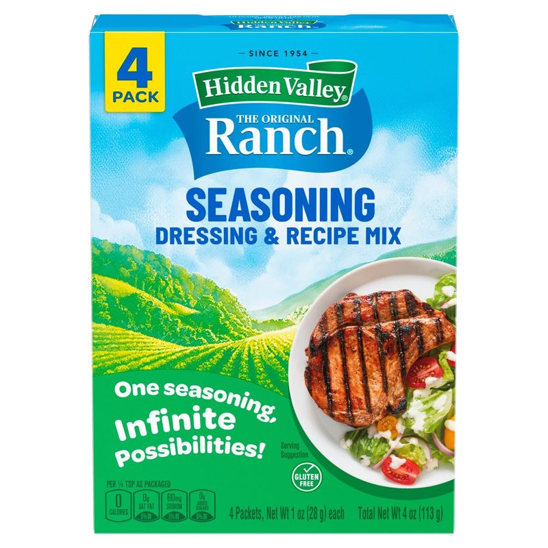 Hidden Valley The Original Ranch Seasoning Dressing &amp; Recipe Mix, 1 oz, 4 count