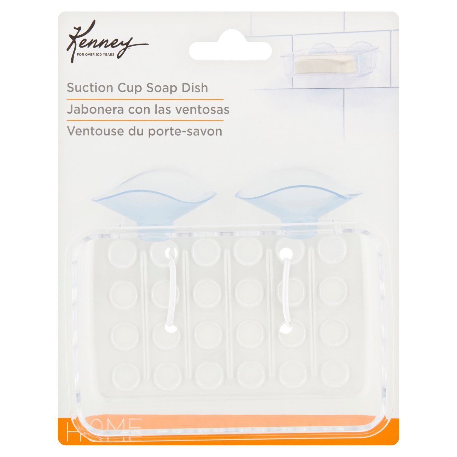 Kenney Home Clear Suction Cup Soap Dish