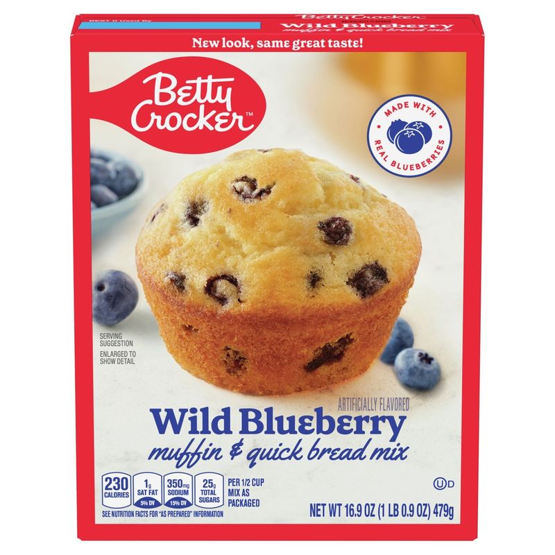 Betty Crocker Wild Blueberry Muffin &amp; Quick Bread Mix, 16.9 oz