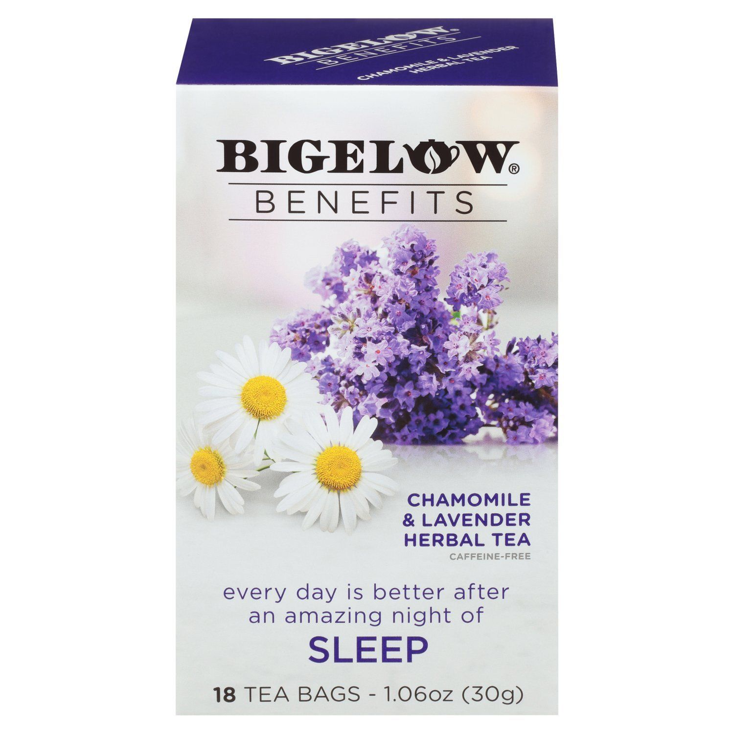Bigelow Benefits Chamomile &amp; Lavender Herbal Tea Bags, 18 count, 1.06 oz