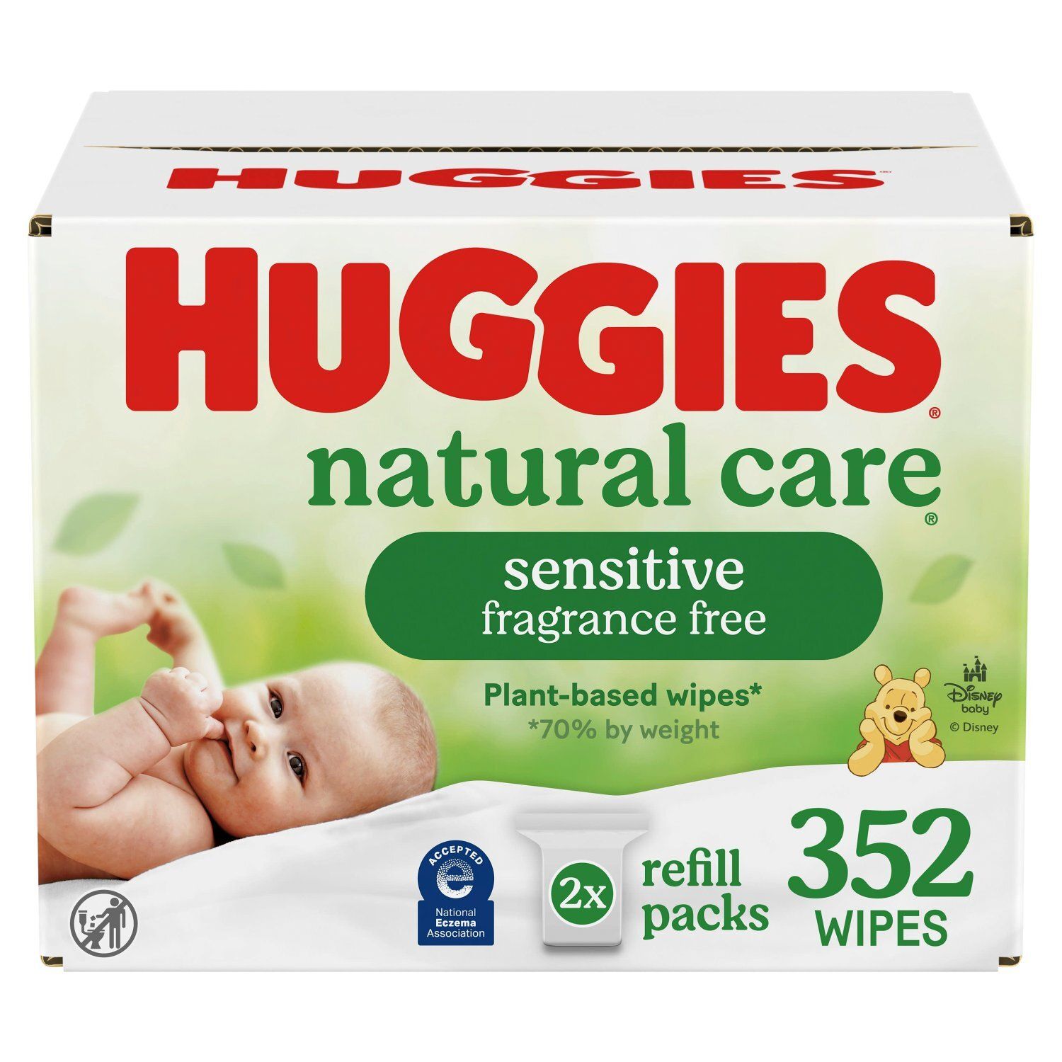 Huggies Natural Care Sensitive Fragrance Free Wipes, 352 count