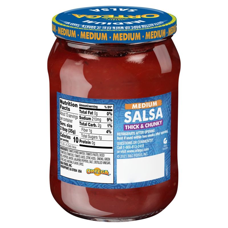 Ortega Medium Thick &amp; Chunky Salsa, 16 oz