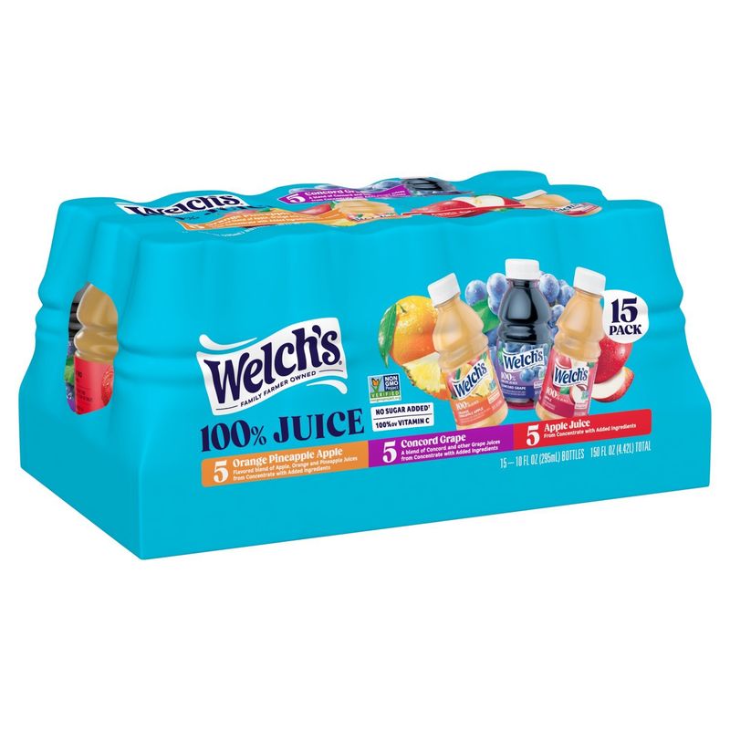 Welch's 100% Juice, 10 fl oz, 15 count