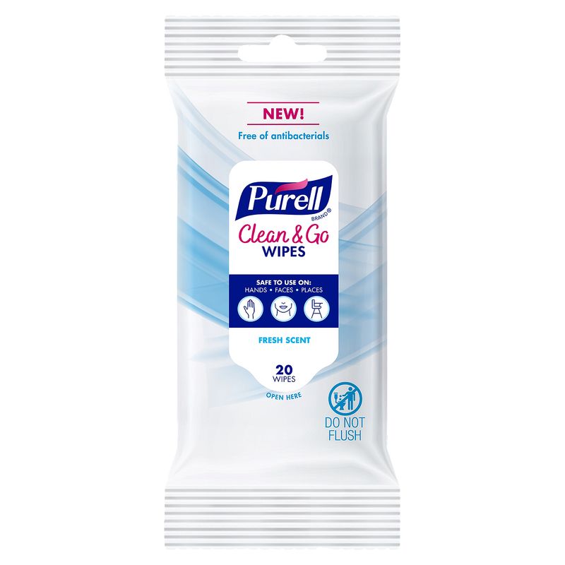 Purell Clean &amp; Go Fresh Scent Wipes, 20 count
