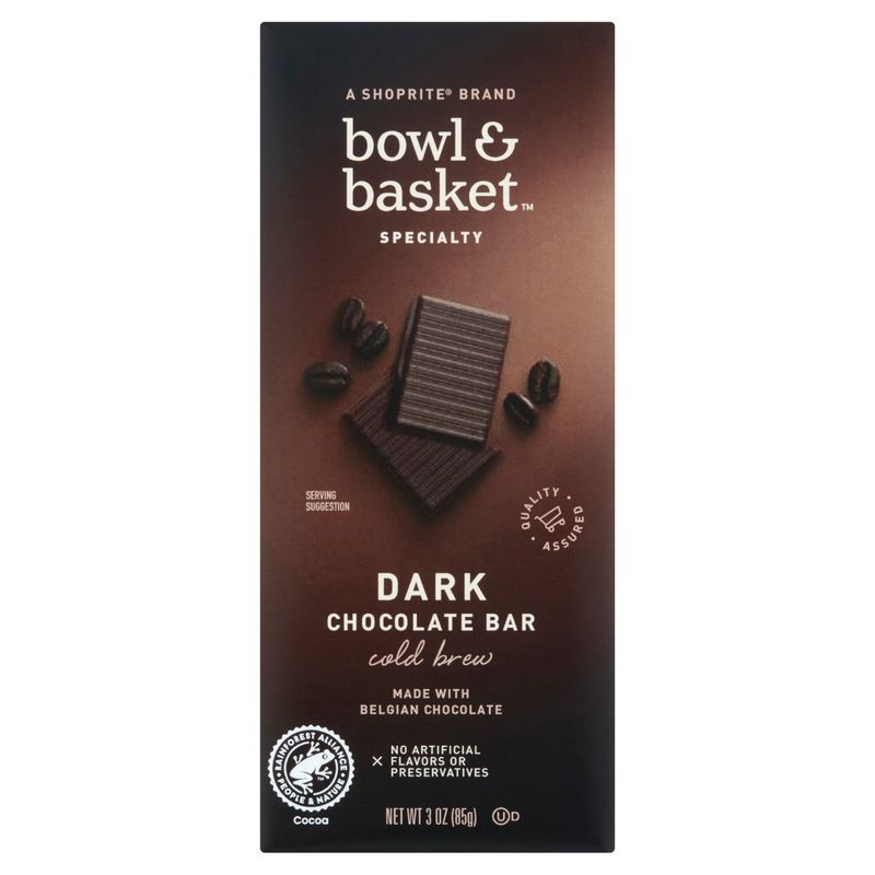 Bowl &amp; Basket Specialty Cold Brew Dark Chocolate Bar, 3 oz