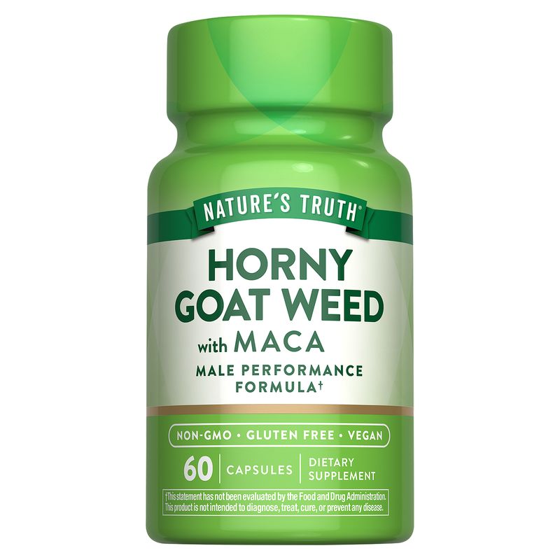 Nature's Truth Horny Goat Weed with Maca Dietary Supplement, 60 count