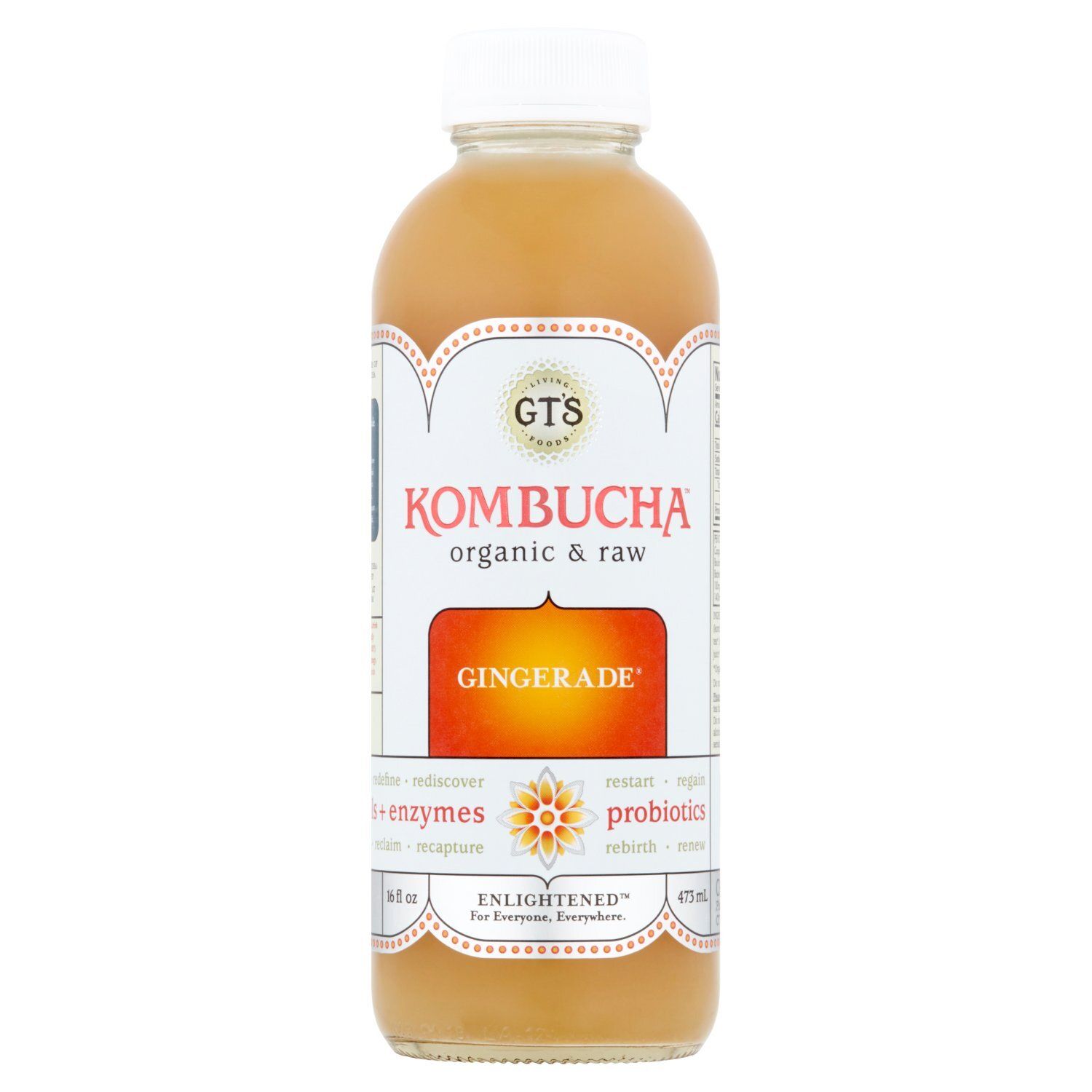 GT's Gingerade Organic &amp; Raw Kombucha, 16 fl oz