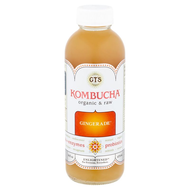 GT's Gingerade Organic &amp; Raw Kombucha, 16 fl oz