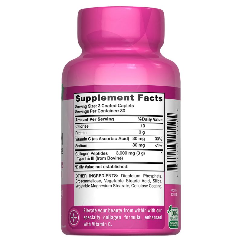 Nature's Truth Ultra Collagen Grass Fed Peptides Dietary Supplement, 90 count