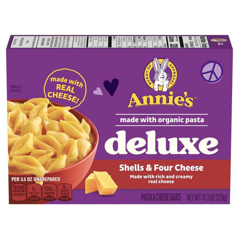 Annie's Deluxe Shells &amp; Four Cheese Pasta &amp; Cheese Sauce, 11.3 oz