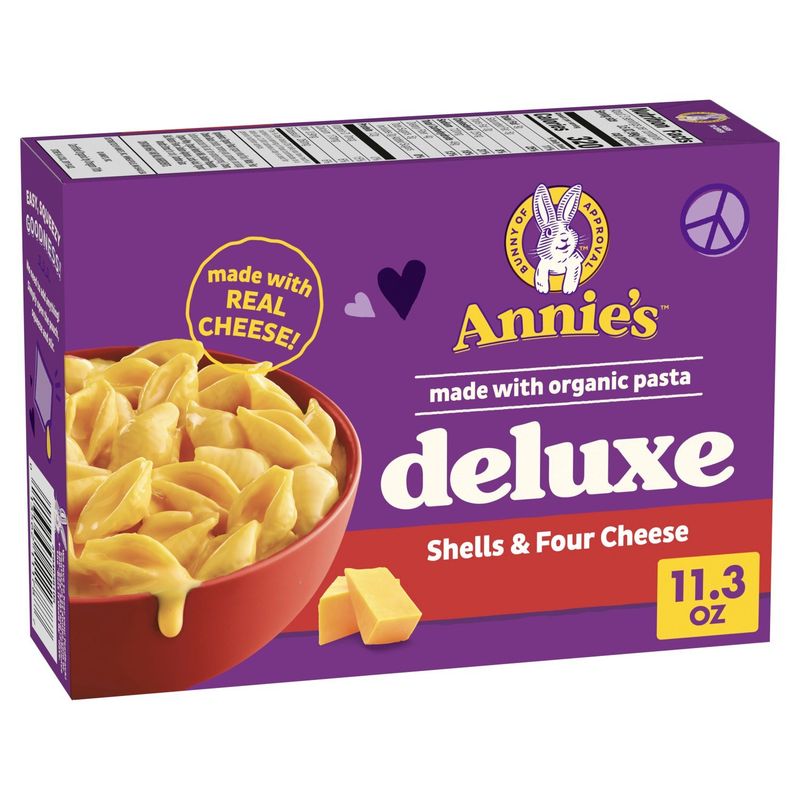 Annie's Deluxe Shells &amp; Four Cheese Pasta &amp; Cheese Sauce, 11.3 oz