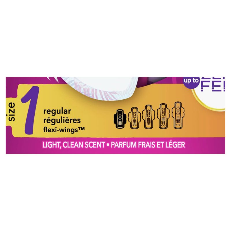 always Radiant Light Clean Scent Regular with Flexfoam Pads, Size 1, 15 count