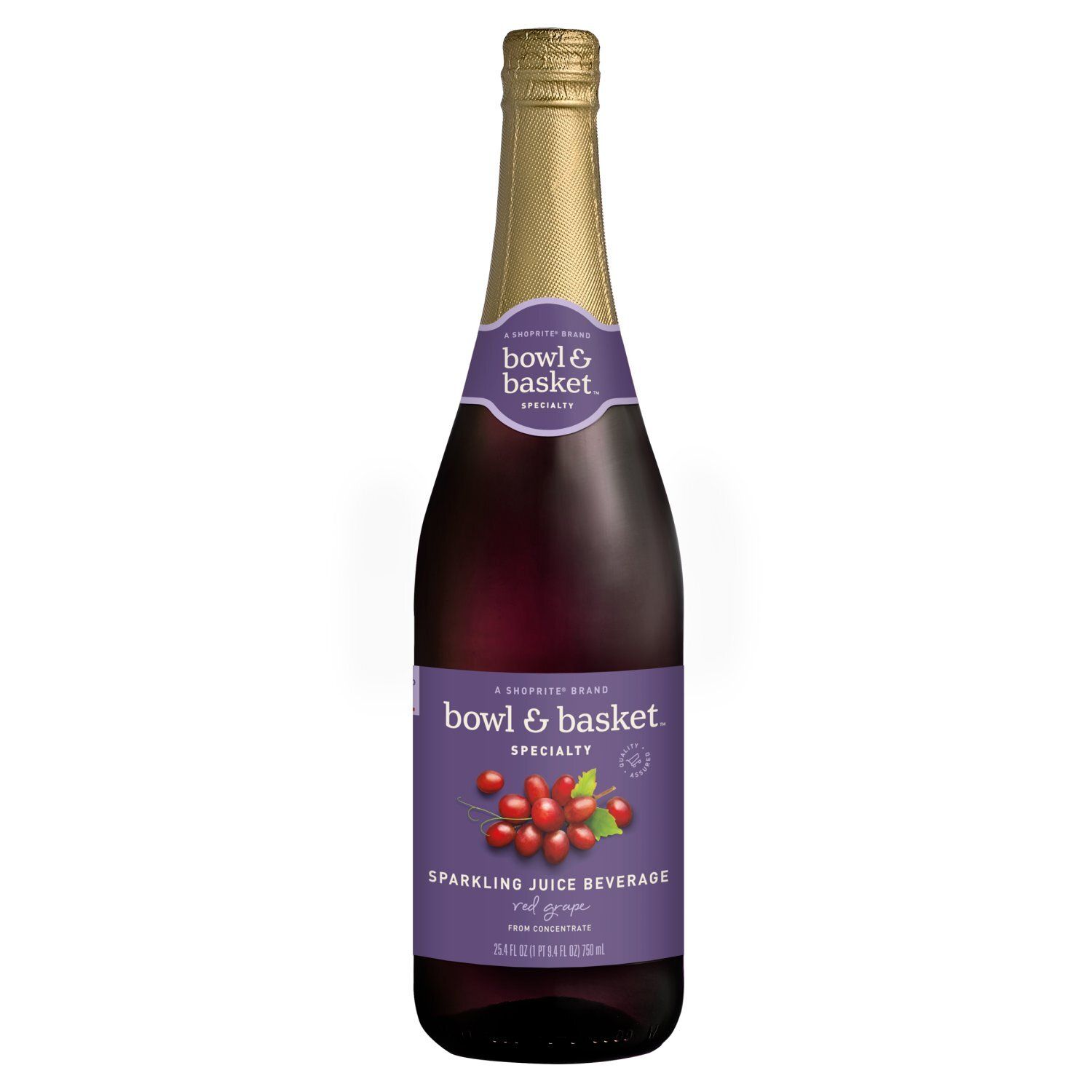 Bowl &amp; Basket Specialty Red Grape Sparkling Juice Beverage, 25.4 fl oz