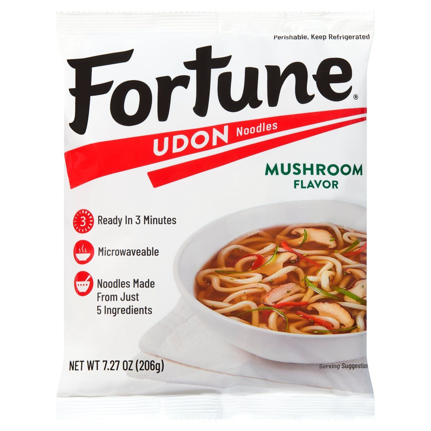 Fortune Mushroom Flavor Udon Noodles, 7.27 oz
