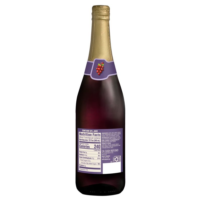 Bowl &amp; Basket Specialty Red Grape Sparkling Juice Beverage, 25.4 fl oz