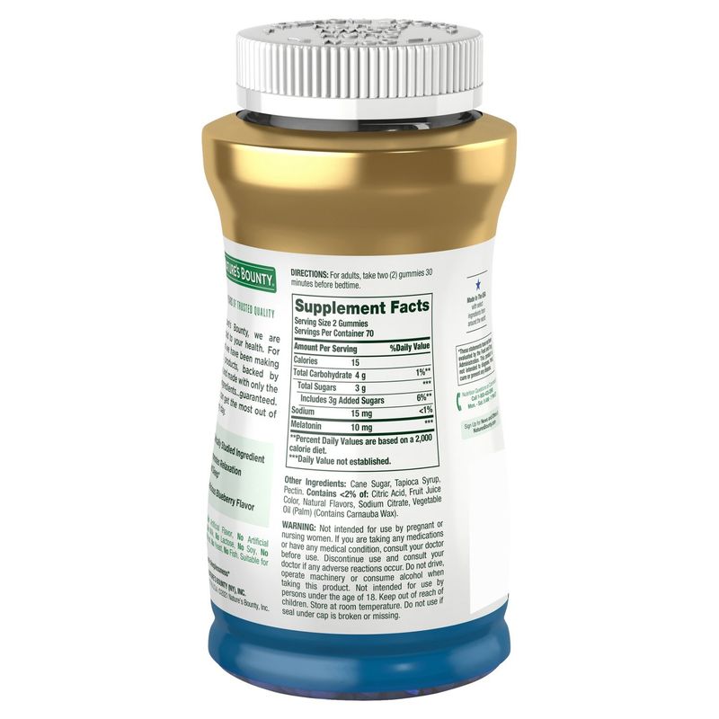 Nature's Bounty Sleep Blueberry Flavored Gummies Dietary Supplement, 140 count