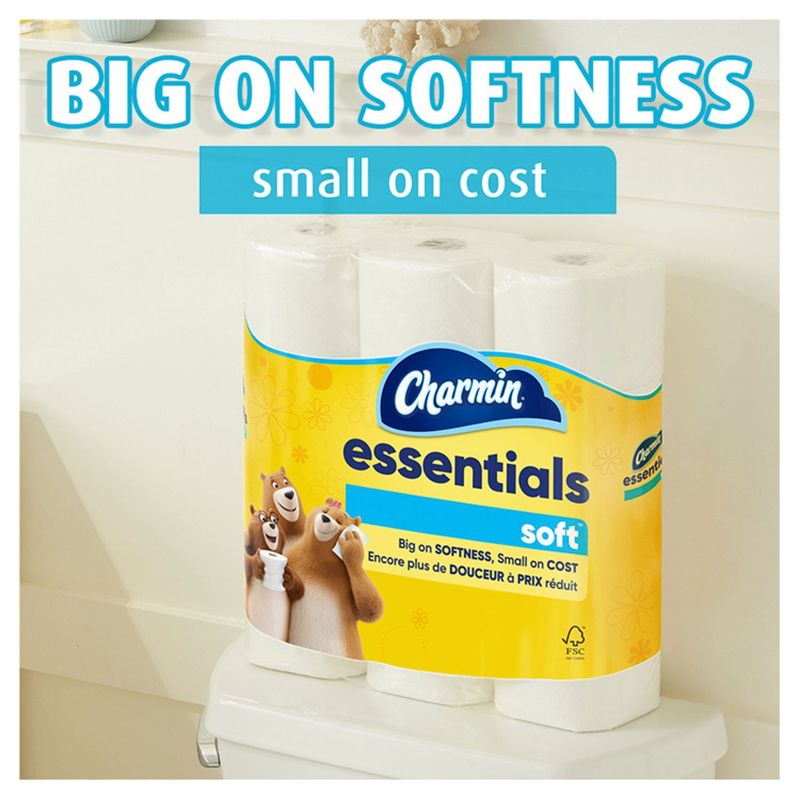 Charmin Essentials Soft Toilet Paper Mega Rolls, 6 count