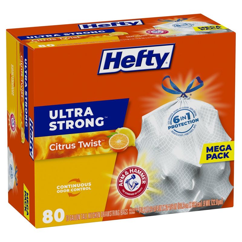 Hefty Ultra Strong Citrus Twist 13 Gallon Trash Bags