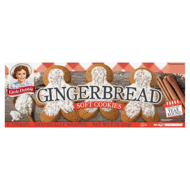 McKee Little Debbie Gingerbread Soft Cookies, 8 count, 6 oz
