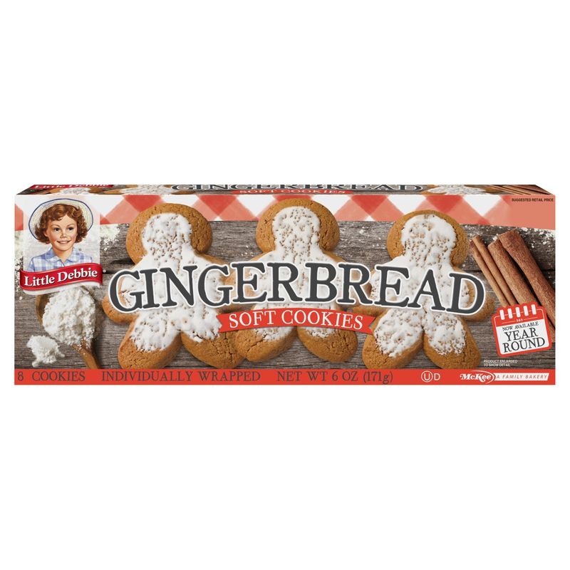 McKee Little Debbie Gingerbread Soft Cookies, 8 count, 6 oz