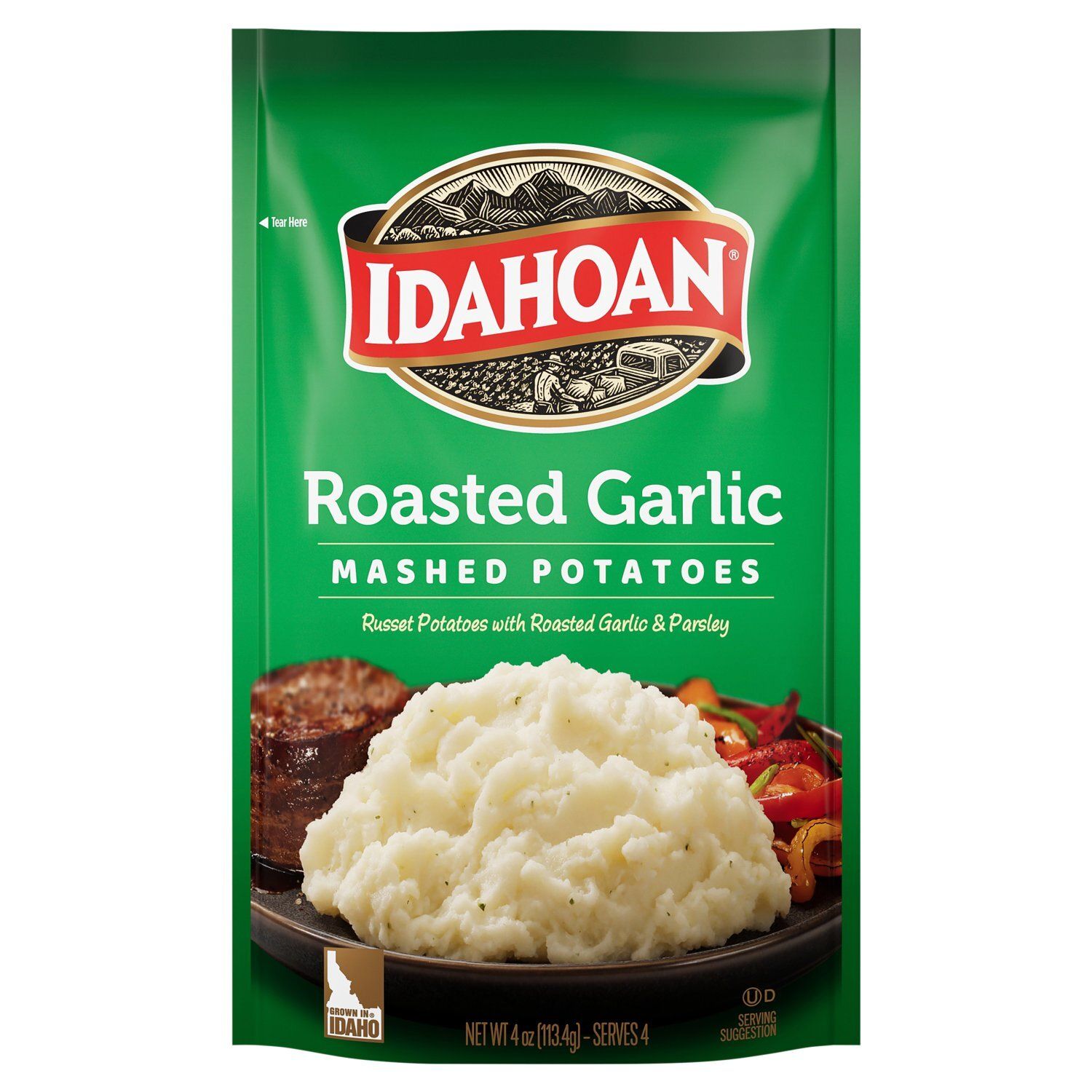 Idahoan Roasted Garlic Mashed Potatoes, 4 oz