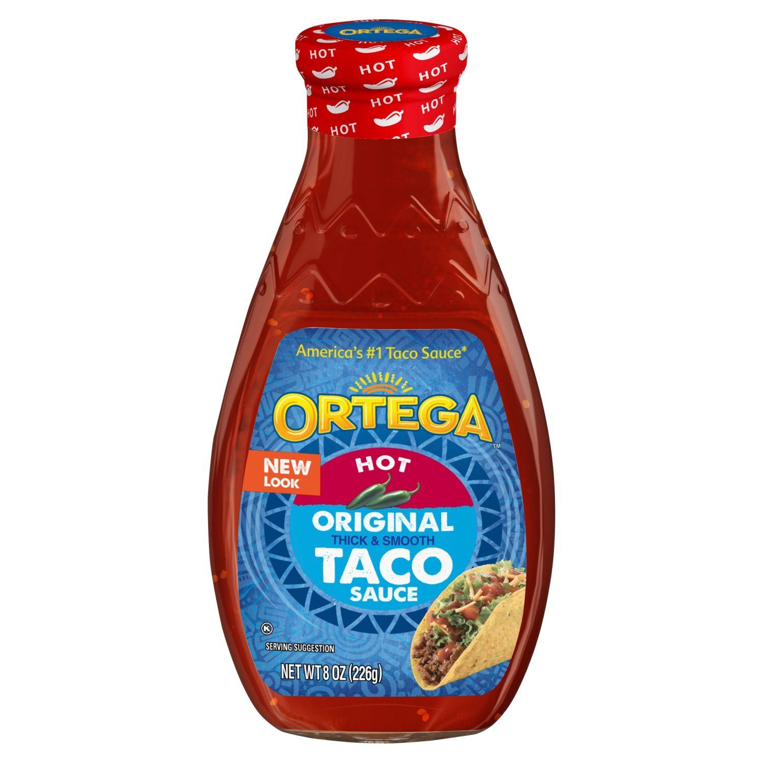 Ortega Original Medium Thick &amp; Smooth Taco Sauce, 8 oz