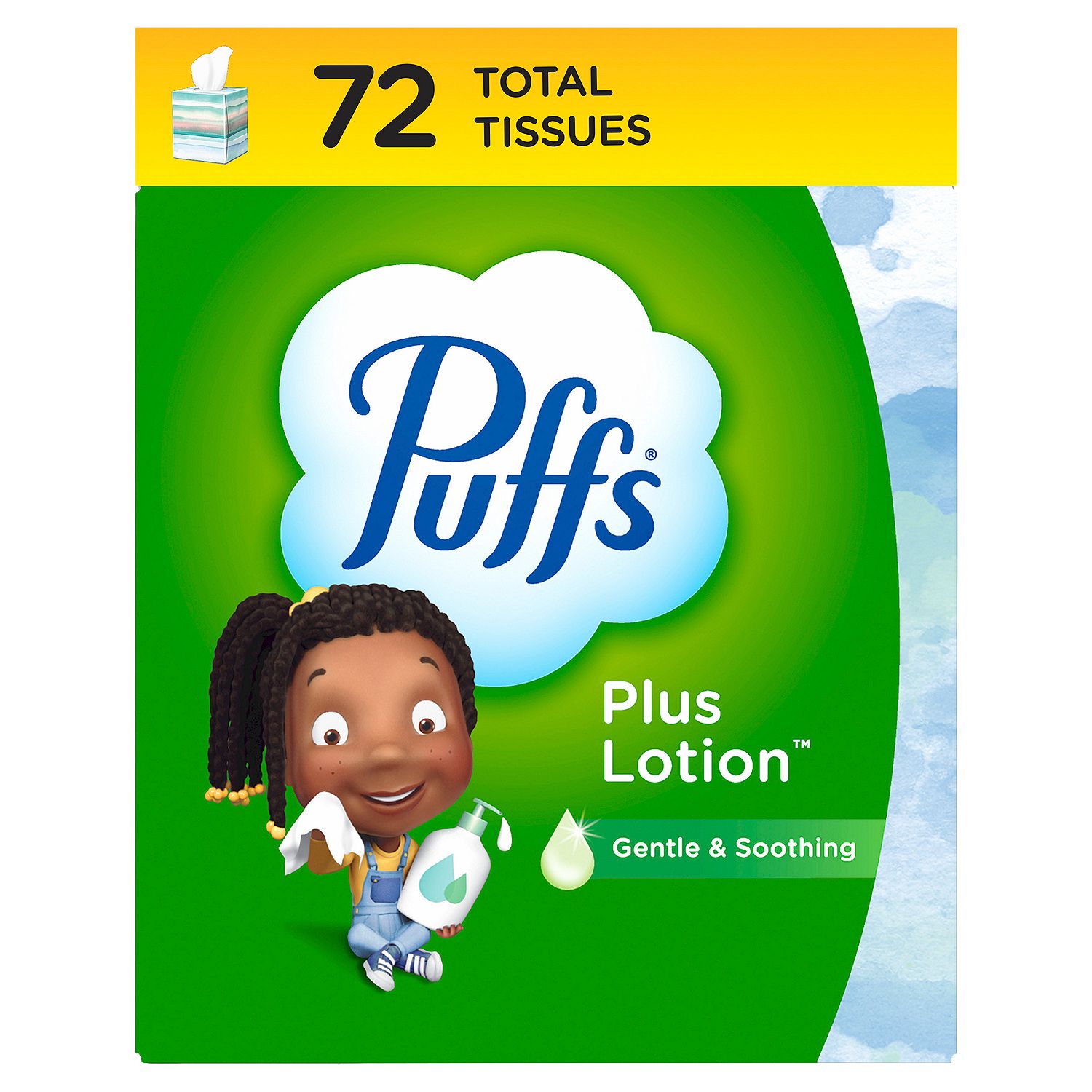 Puffs Plus Lotion Facial Tissues, 72 count