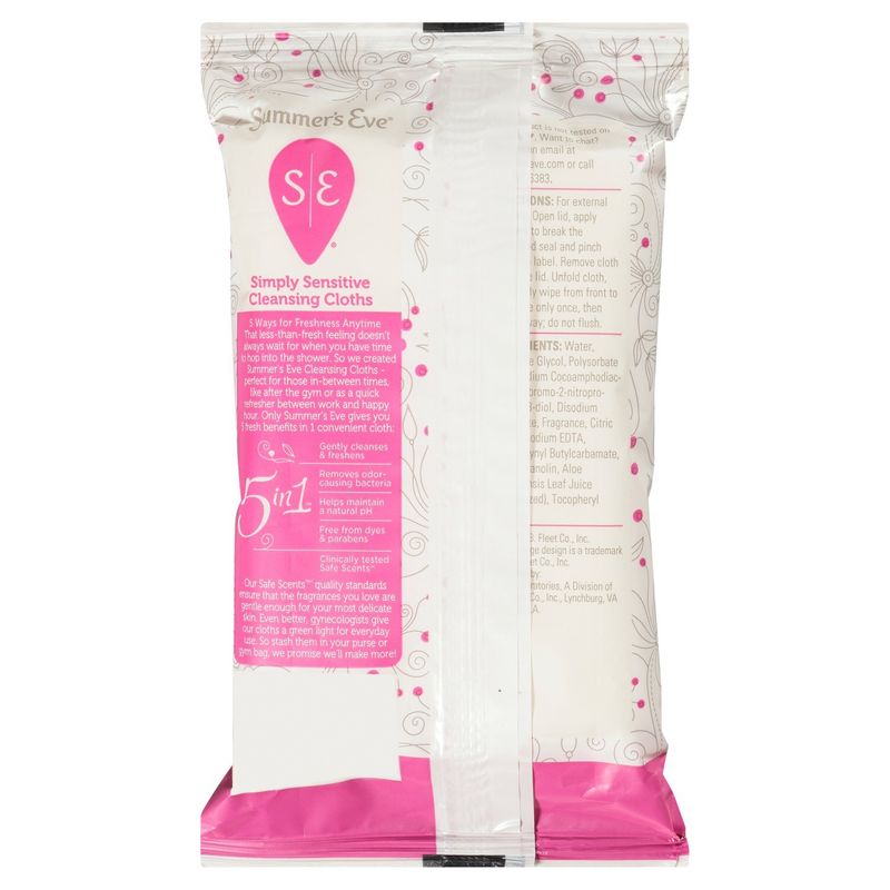 Summer's Eve Simply Sensitive Cleansing Cloths, 4 count