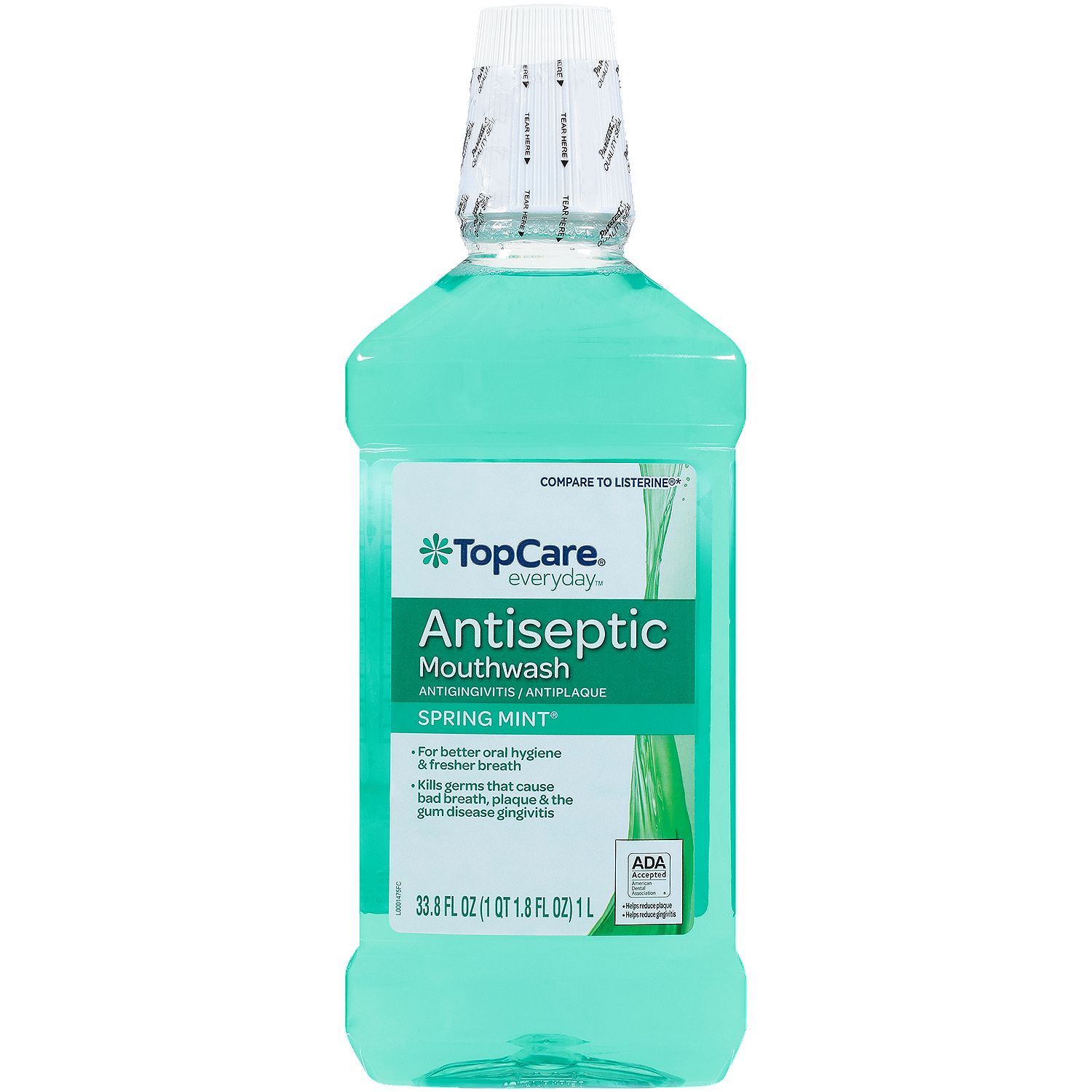 TopCare Mouth Wash - Spring Mint, 33.8 fl oz
