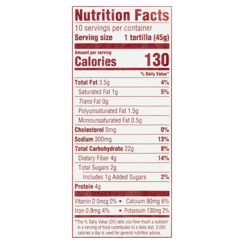 Bowl &amp; Basket Whole Wheat Tortillas, 8 inches, 10 count, 16 oz