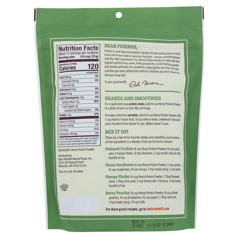 Bob's Red Mill Hemp Protein Powder, 16 oz