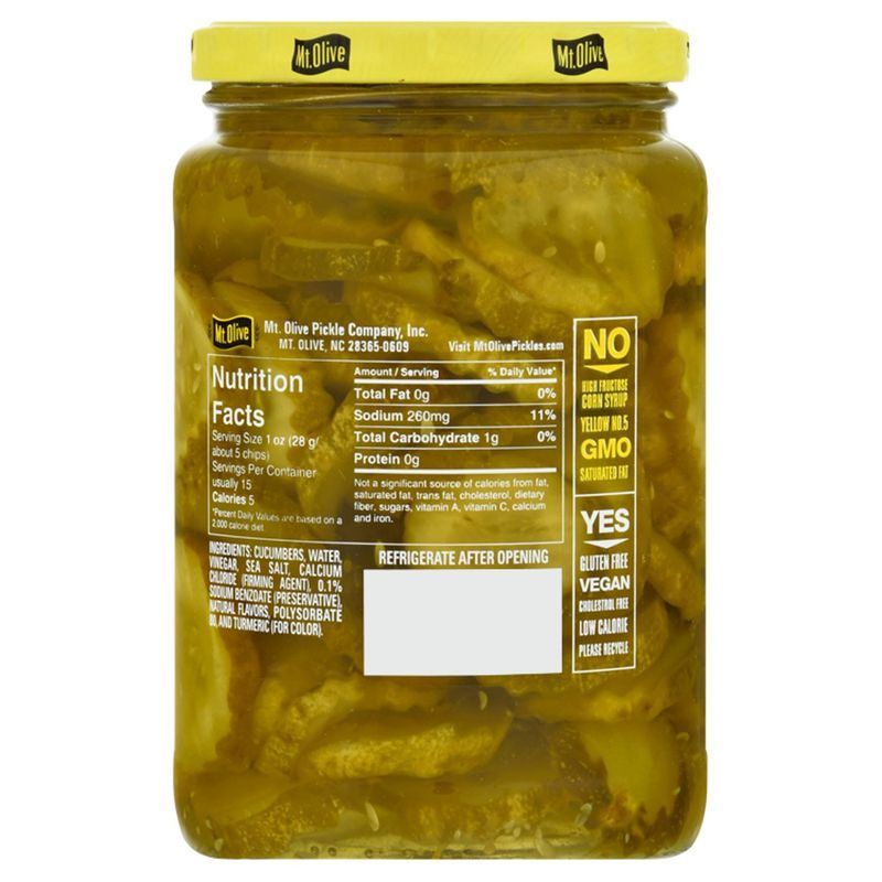 Mt. Olive Mini Stuffers Hamburger Dill Chips Pickles, 24 fl oz