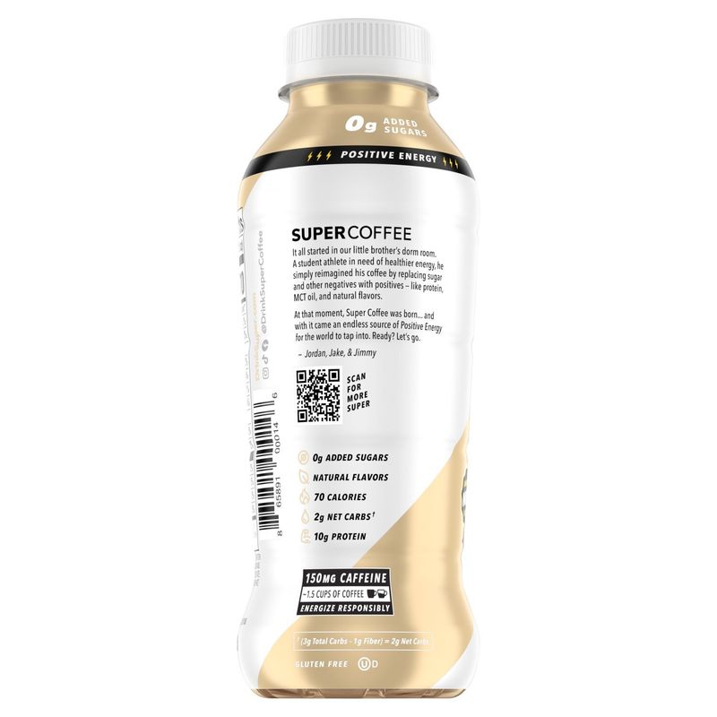 Super Coffee Vanilla Latte Enhanced Coffee, 12 fl oz