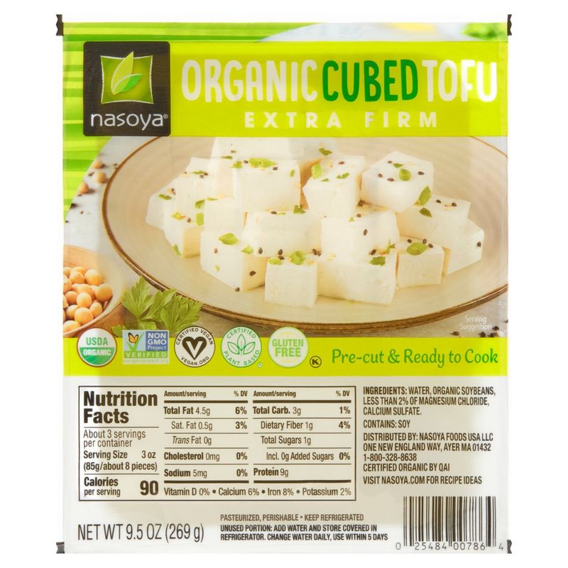 Nasoya Extra Firm Organic Cubed Tofu, 9.5 oz
