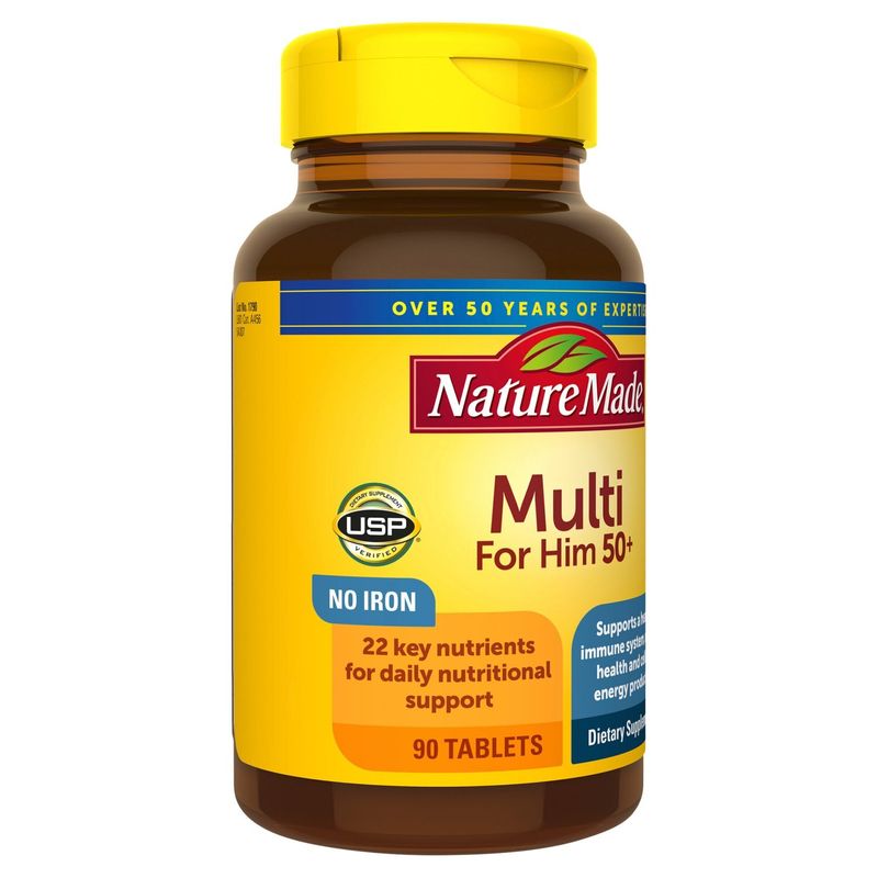 Nature Made Men's Multivitamin 50+ Tablets, 90 Count