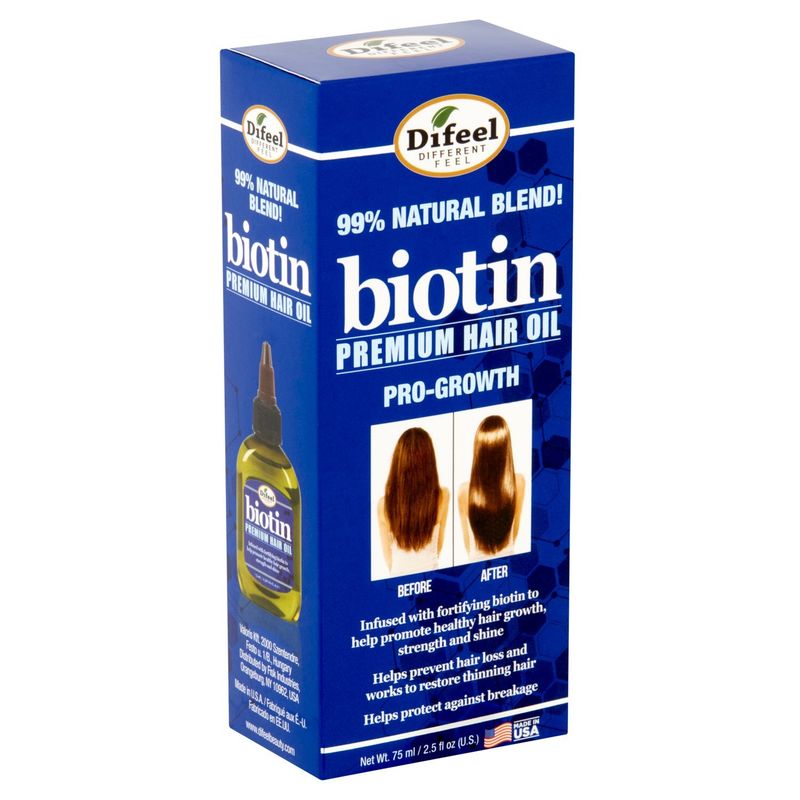 Difeel Biotin Premium Hair Oil, 2.5 fl oz