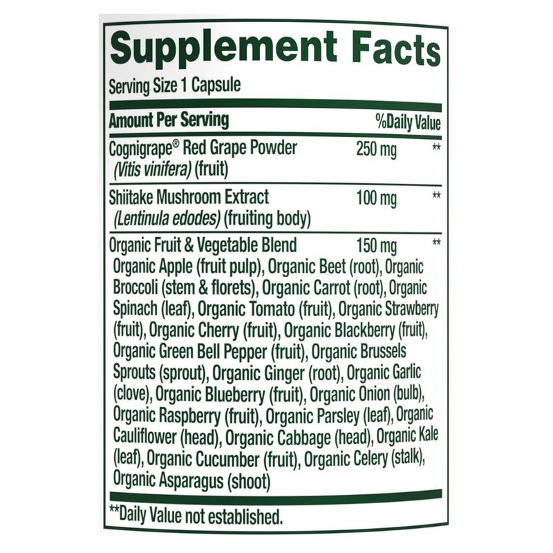 Nature's Bounty Superfoods Plus Sharp Mind Dietary Supplement, 30 count