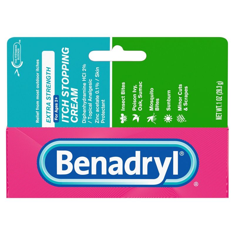 Benadryl Extra Strength Itch Stopping Cream, For Ages 2+, 1 oz