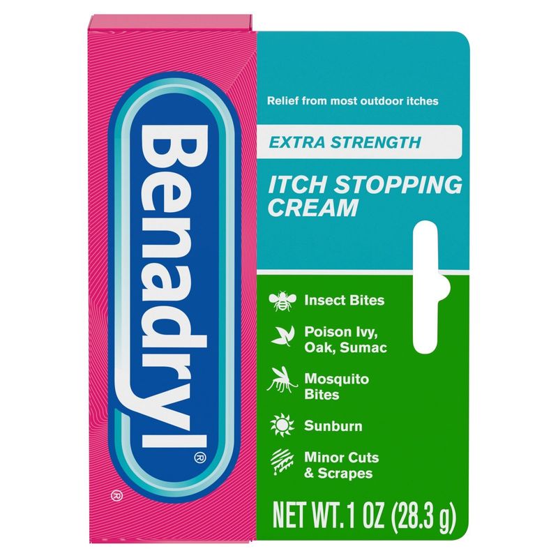 Benadryl Extra Strength Itch Stopping Cream, For Ages 2+, 1 oz