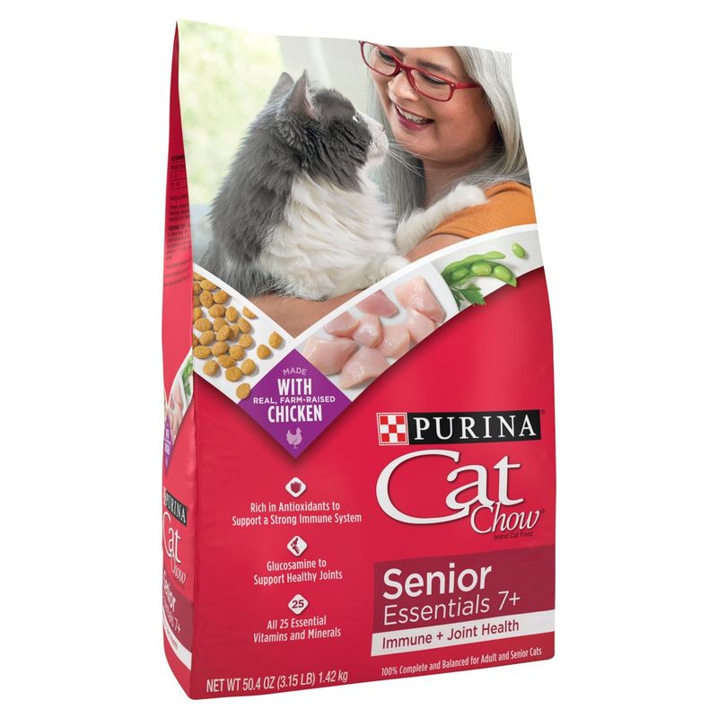 Purina Cat Chow Senior Essentials 7+ Immune + Joint Health Cat Food, 50.4 oz