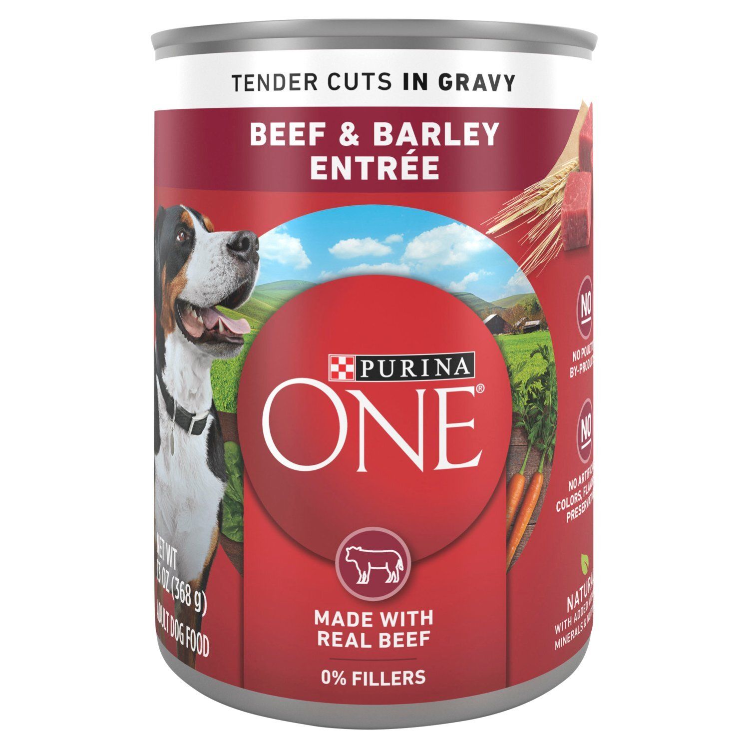 Purina ONE Tender Cuts in Gravy Beef &amp; Barley Entrée Adult Dog Food, 13 oz