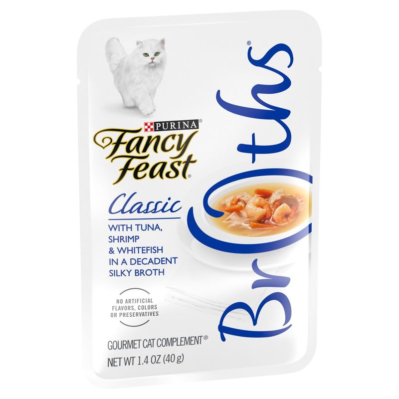 Purina Fancy Feast Broths Classic Gourmet Cat Complement, 1.4 oz