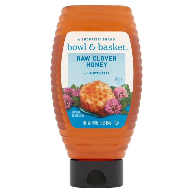 Bowl &amp; Basket Raw Clover Honey, 16 oz