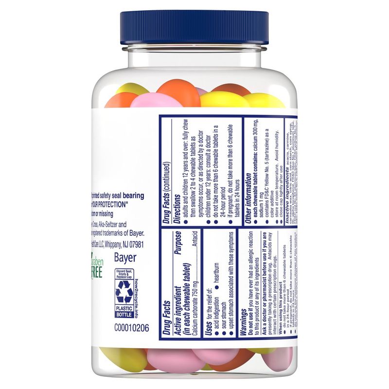 Alka-Seltzer Extra Strength Heartburn ReliefChews Assorted Fruit Chewable Tablets, 66 count