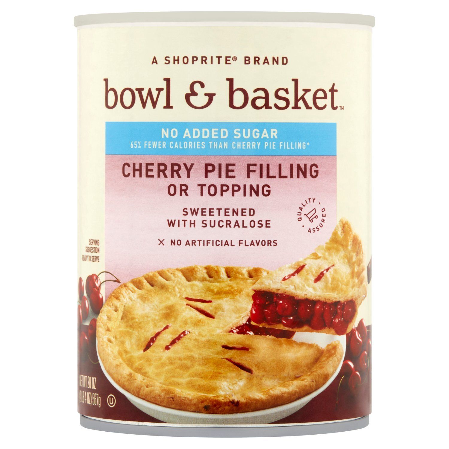 Bowl &amp; Basket No Added Sugar Cherry Pie Filling or Topping, 20 oz