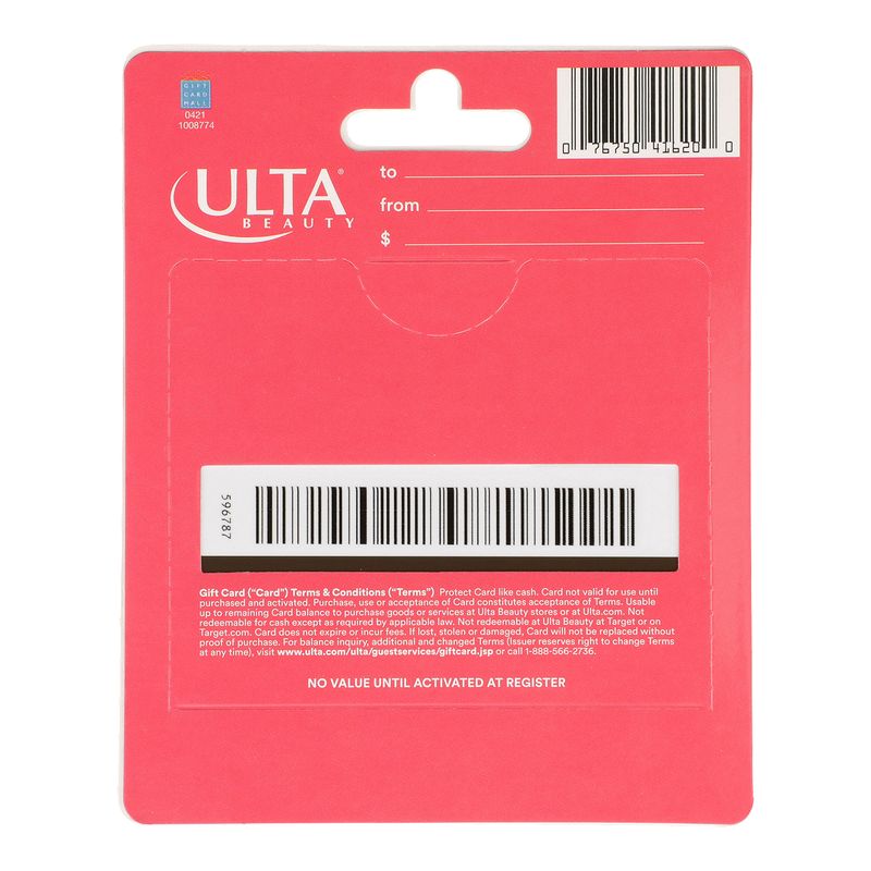 Ulta Beauty $25 Gift Card, 1 each